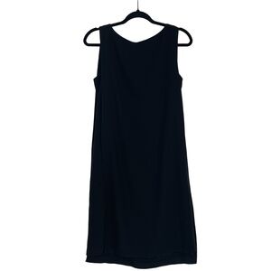 White House Black Market Women's Black Sleeveless‎ Round Neck Shift Dress Size 6